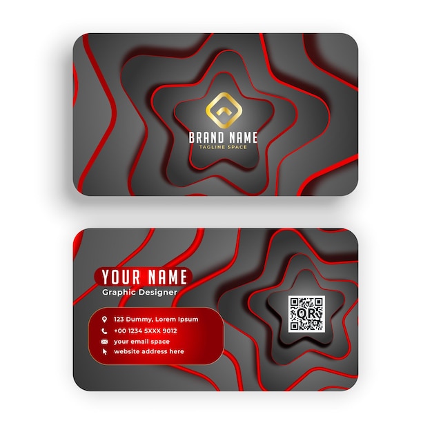 Business card design with elegant abstract mordern design