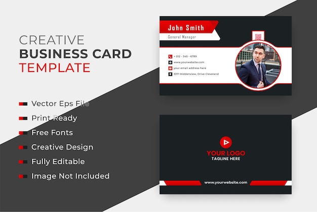 Business card design with photo