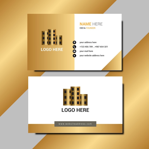 Vettore business card design per la tua aziendauso personale business etc