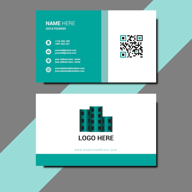 Vettore business card design per la tua aziendauso personale business etc