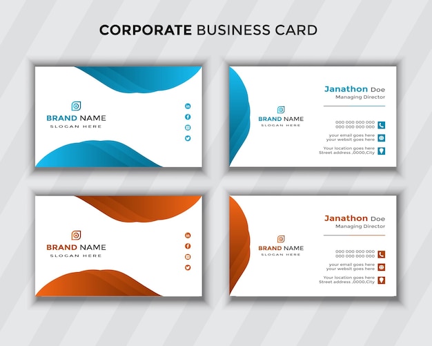 Vector business card design