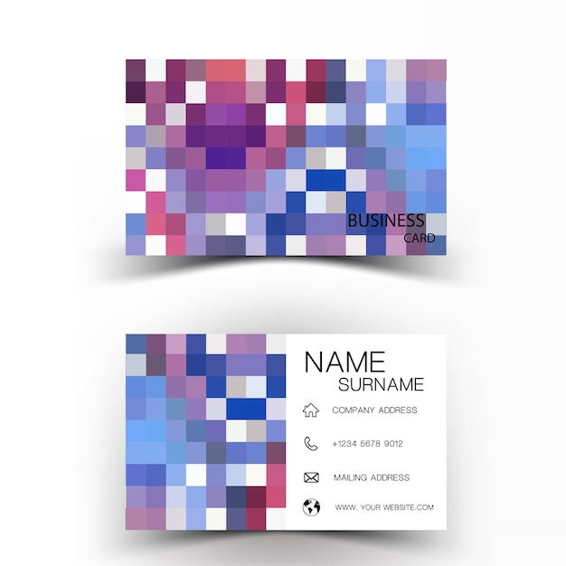 Business card design. 
