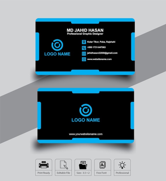 Vector business card design