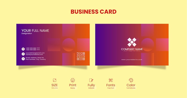 Vector business card design