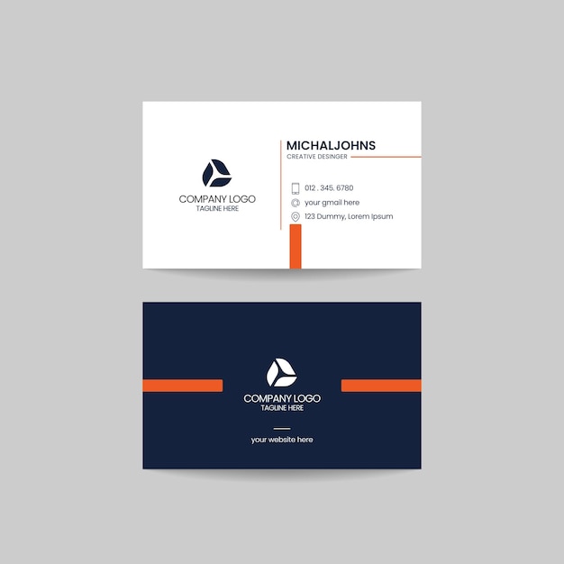 A business card design