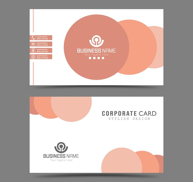Вектор Визитка двусторонняя визитка дизайн корпоративного и индивидуального фирменного стиля