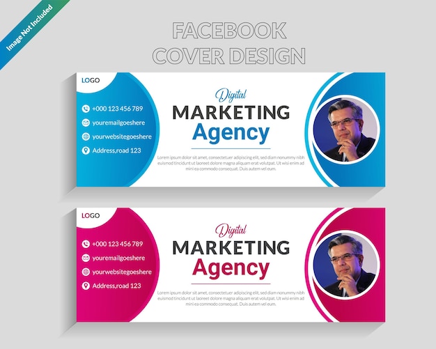 A business card for facebook marketing agency