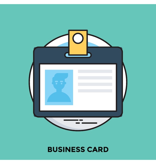 Vector business card flat vector icon