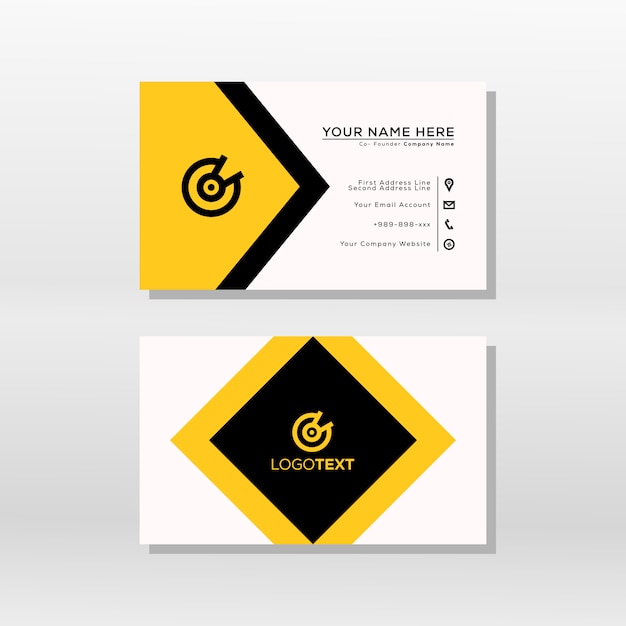 Business card geometric basic shape template