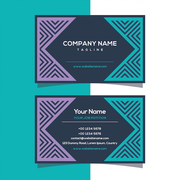 business card geometric design 