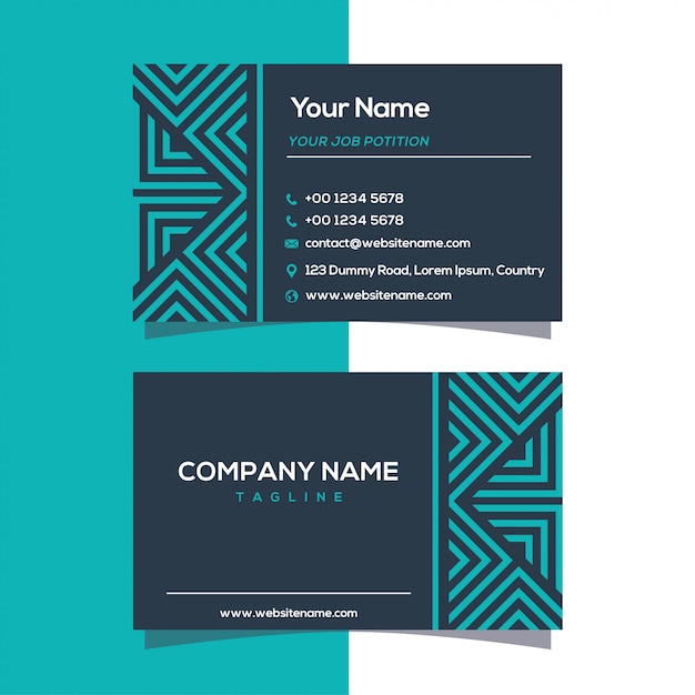 business card geometric design 