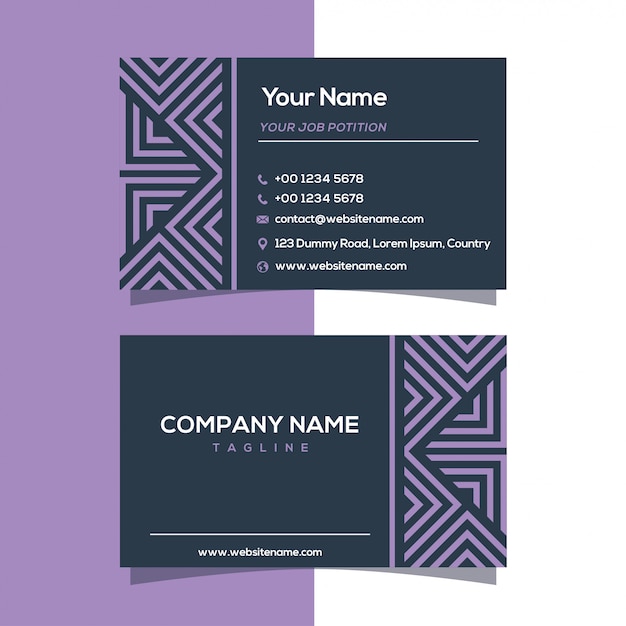 Vector business card geometric design