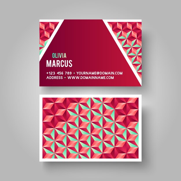 Vector business card geometric