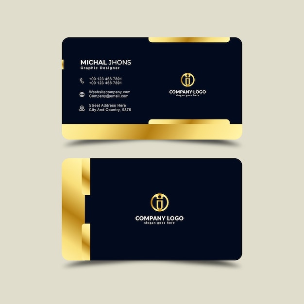 Business card gold design template