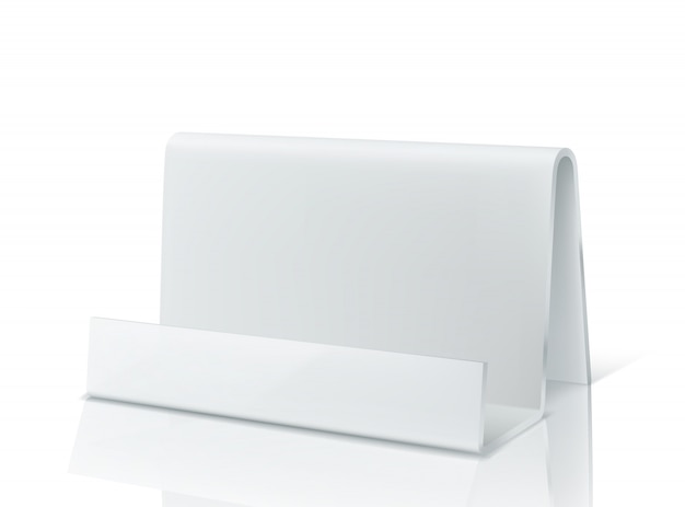 The business card holder is empty.  illustration