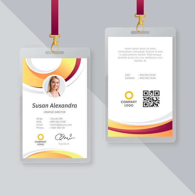 Business card id template design