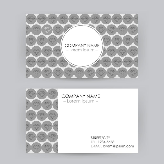 Business card line art diamond background. corporate identity. fashion business