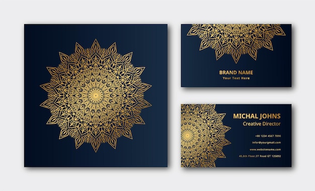 Business card mandala decoration pattern