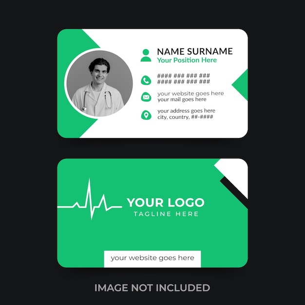 Vector business card for medical professional doctors dentists template