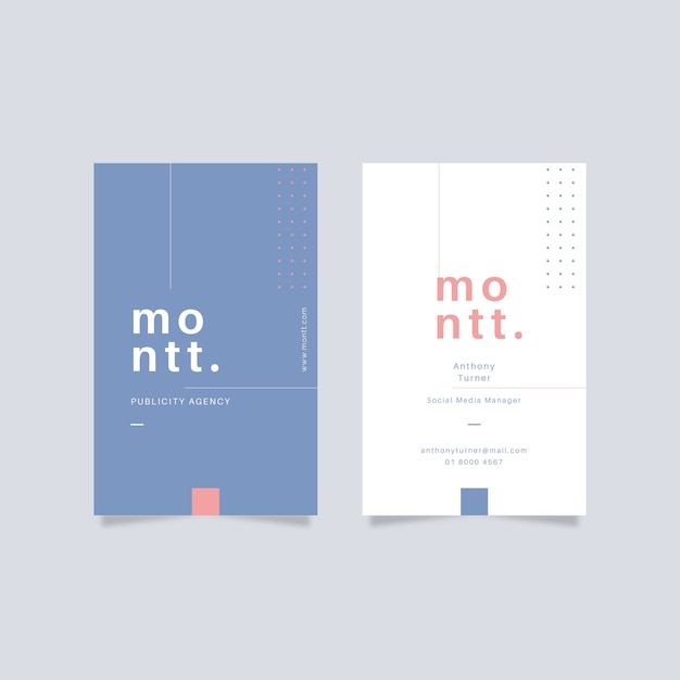 Business card minimalist design