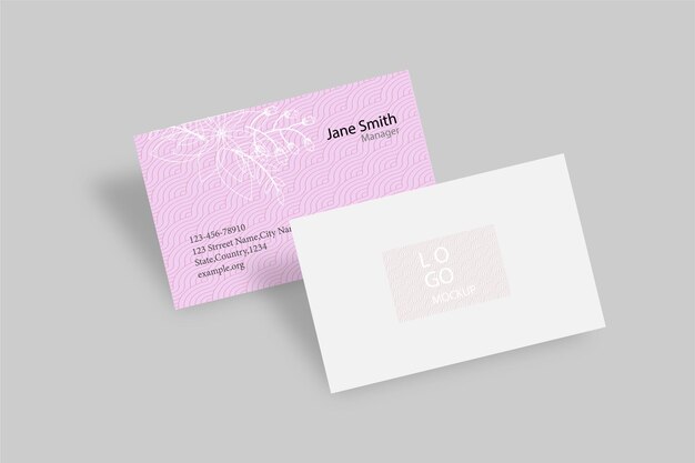 Vector business card mockup