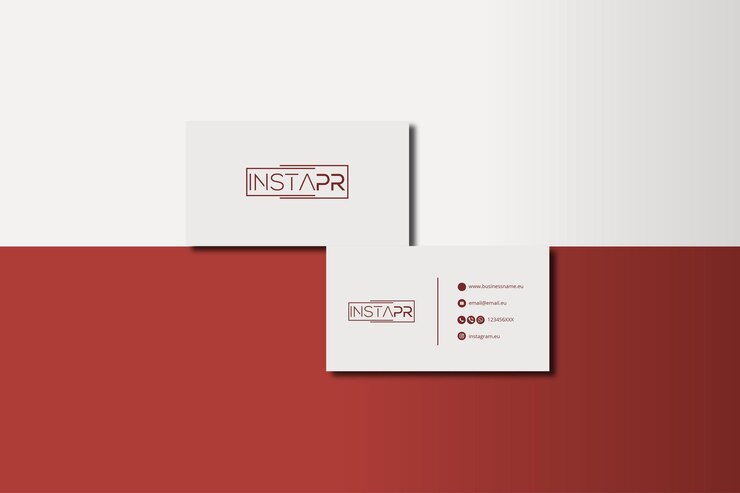 Vector business card mockup