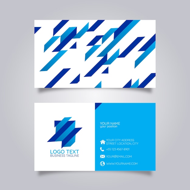 Vector business card modern geometric