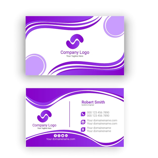 Business card modern stander stylish business card design