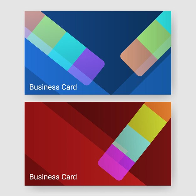 Vector business card name template set patches pattern