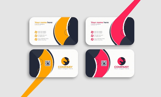Визитная карточка или шаблон дизайна визитной карточки