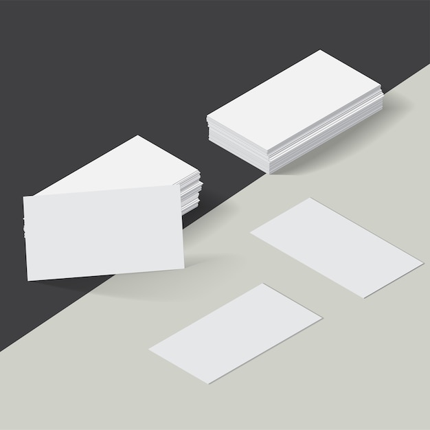 Vector business card presentation mockup template