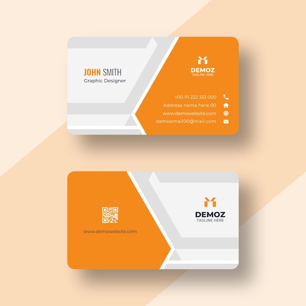 Business card printing simple design template