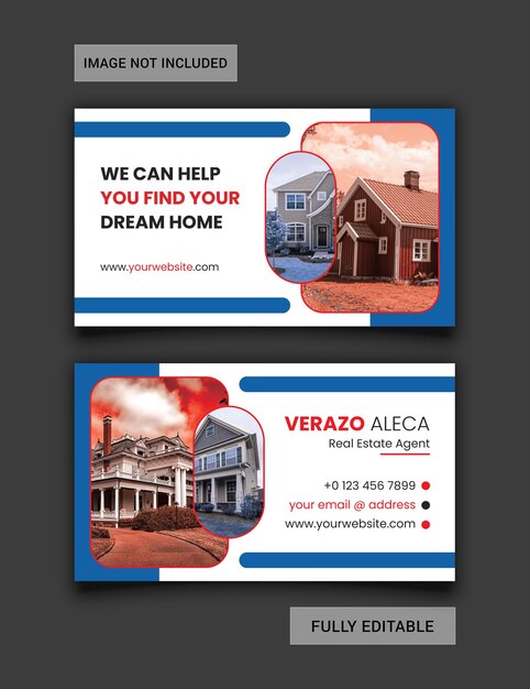 Business Card for real estate agency or agent creative and clean template