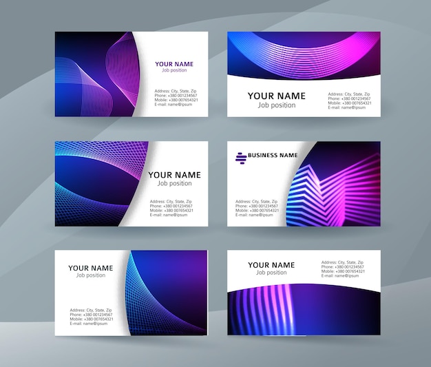 Business card set background design for corporate style05