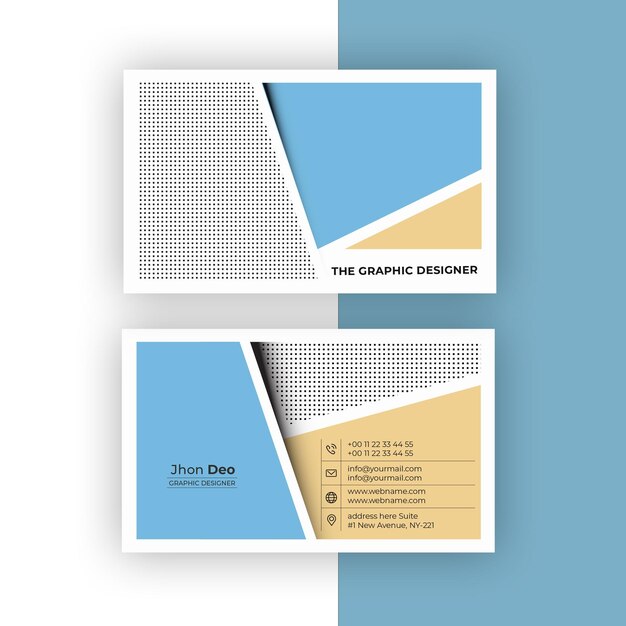 Business card set creative and clean business card template