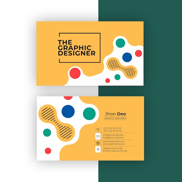 Vector business card set creative and clean business card template