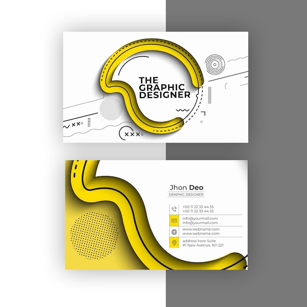 Vector business card set- creative and clean business card template.