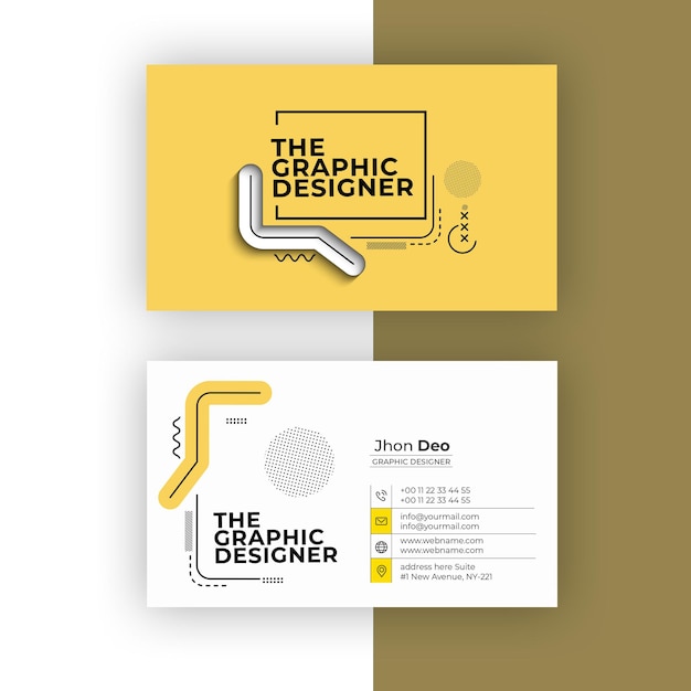 Business card set- creative and clean business card template.