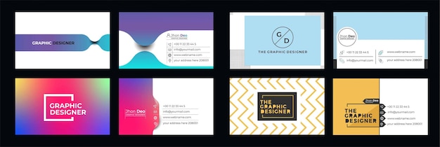 Vector business card set  creative and clean modern business card template