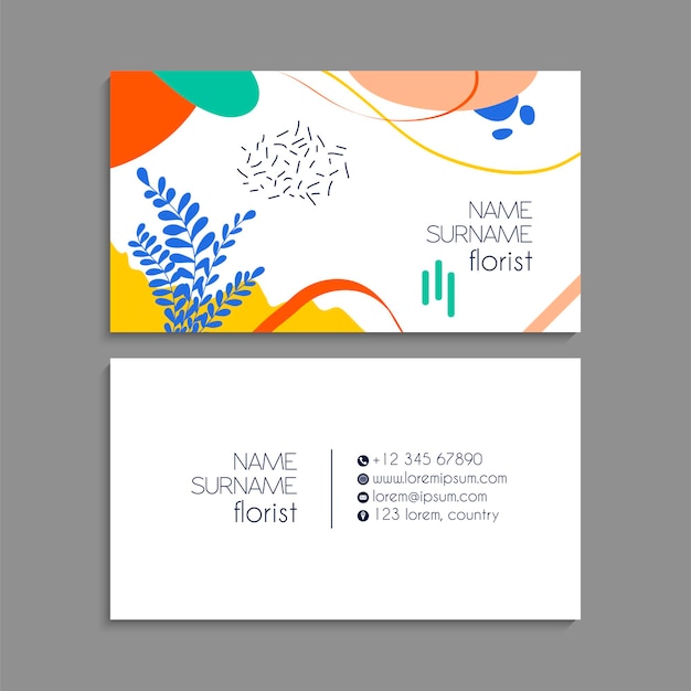 Business Card Set. Vector illustration. EPS10