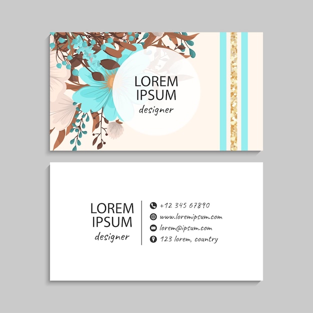 Business Card Set. Vector illustration. EPS10