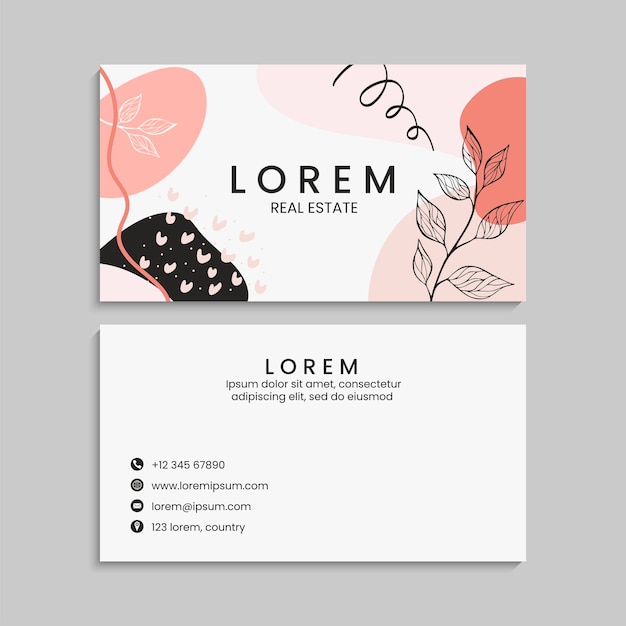 Business Card Set. Vector illustration. EPS10