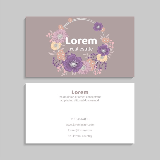 Business Card Set. Vector illustration. EPS10