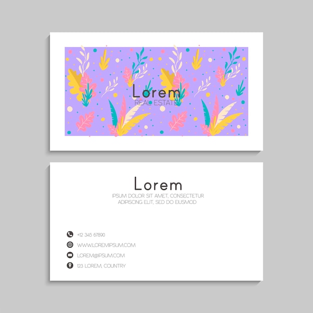 Business Card Set. Vector illustration. EPS10