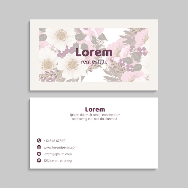 Business Card Set. Vector illustration. EPS10