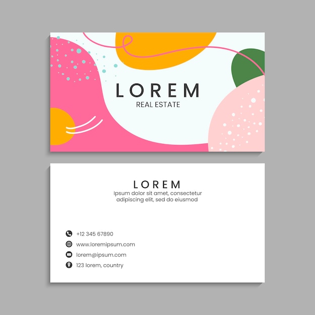 Business Card Set. Vector illustration. EPS10