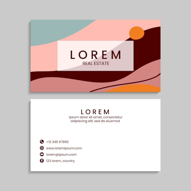Business Card Set. Vector illustration. EPS10