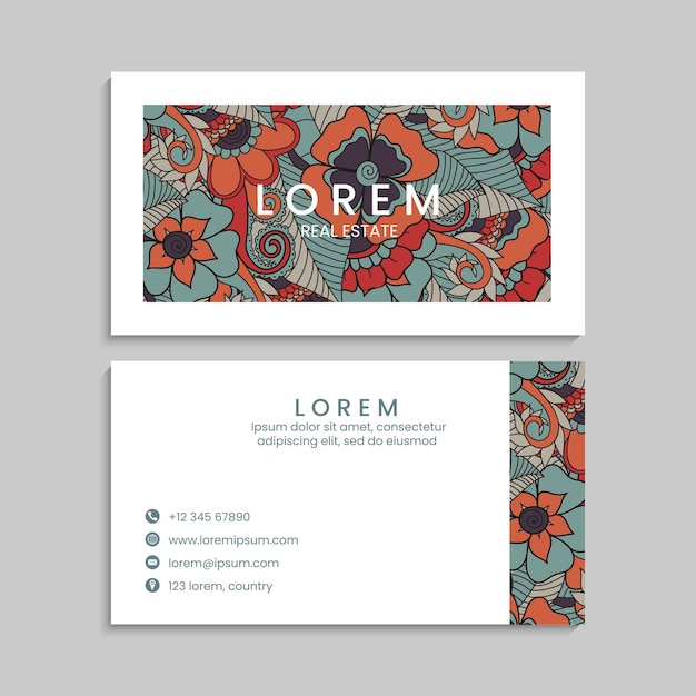 Business Card Set. Vector illustration. EPS10