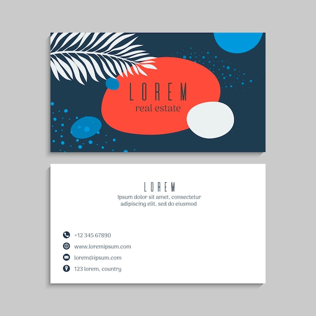 Business Card Set. Vector illustration. EPS10