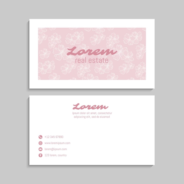 Business Card Set. Vector illustration. EPS10